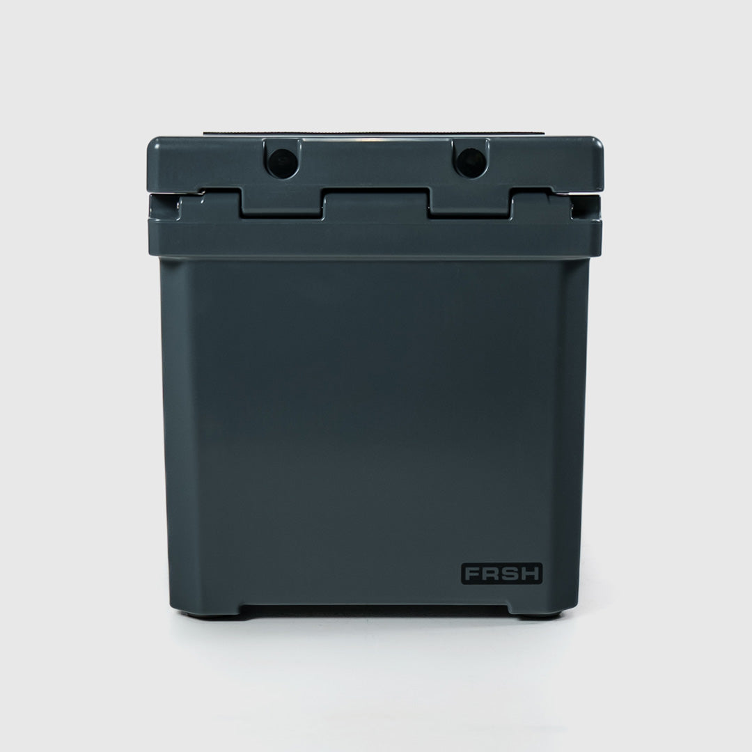 FRSH 33L hard cooler with carbon finish, durable insulated cooler for keeping food and drinks cold.