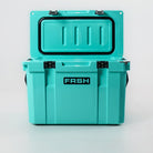 FRSH 17L hard cooler with sea moss color, durable insulated cooler for outdoor and picnic use.