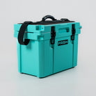 FRSH 17L hard cooler with sea moss color, durable insulated lid and sturdy handle for outdoor and travel use