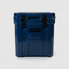 FRSH 33L hard cooler in frozen blue with sturdy handles and secure latches, ideal for outdoor and camping use.