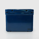 FRSH 55L hard cooler in frozen blue with sturdy handle and secure lid, ideal for keeping food and drinks cold during outdoor activities.