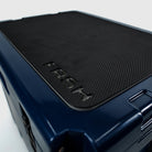 FRSH 55L hard cooler in frozen blue with sturdy handle and secure latch, ideal for keeping food and drinks cold.