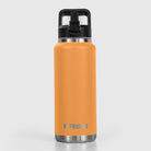 Orange FRSH water bottle with 750ml capacity and sip lid, designed for easy hydration on the go.