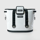 FRSH 30L soft cooler in whiteout color, showing a portable insulated cooler bag with zipper closure and carrying handle.